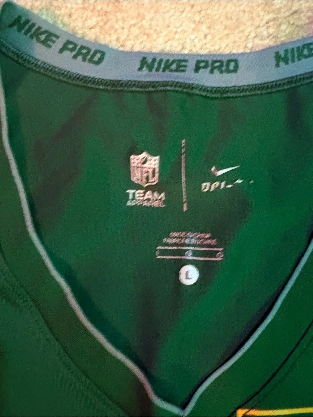 Nike Green & Yellow Packers Dri-FIT Tank Top